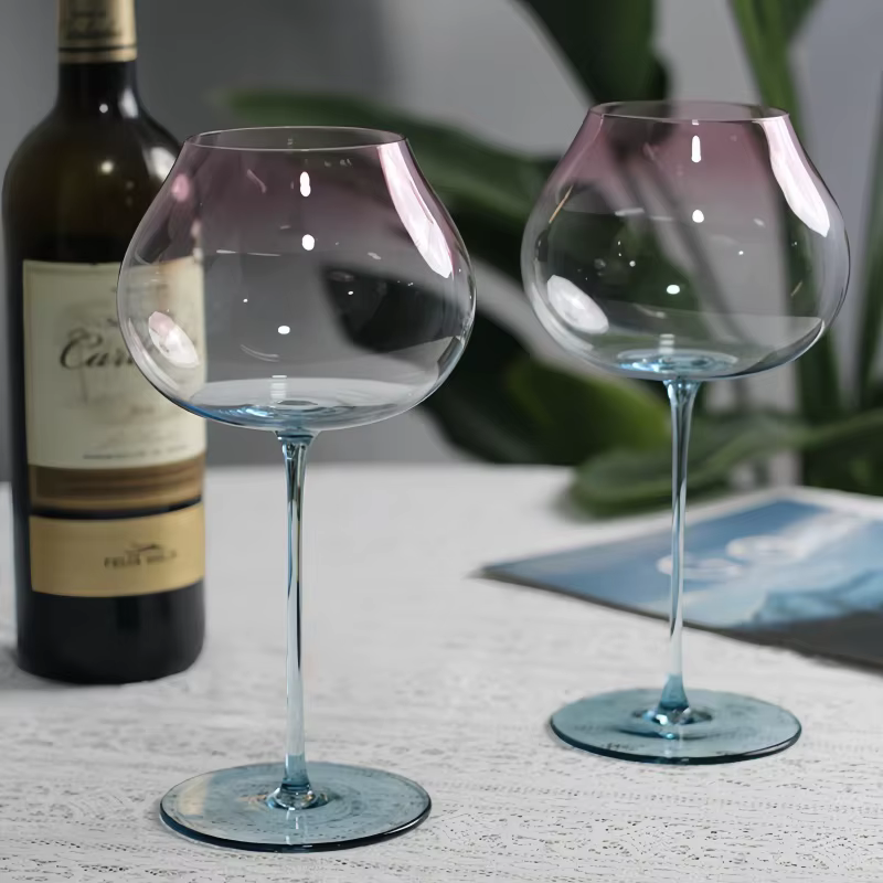 Ensemble de 2 verres à vin rouge à dégradé de grande capacité de 750 ml