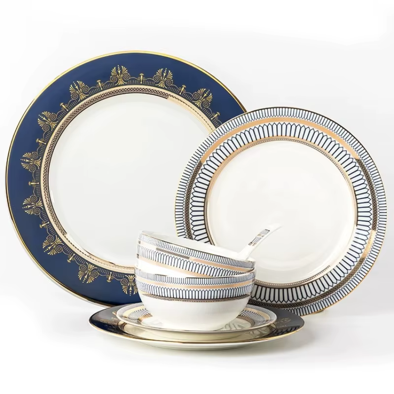 Assiettes de luxe en porcelaine fine
