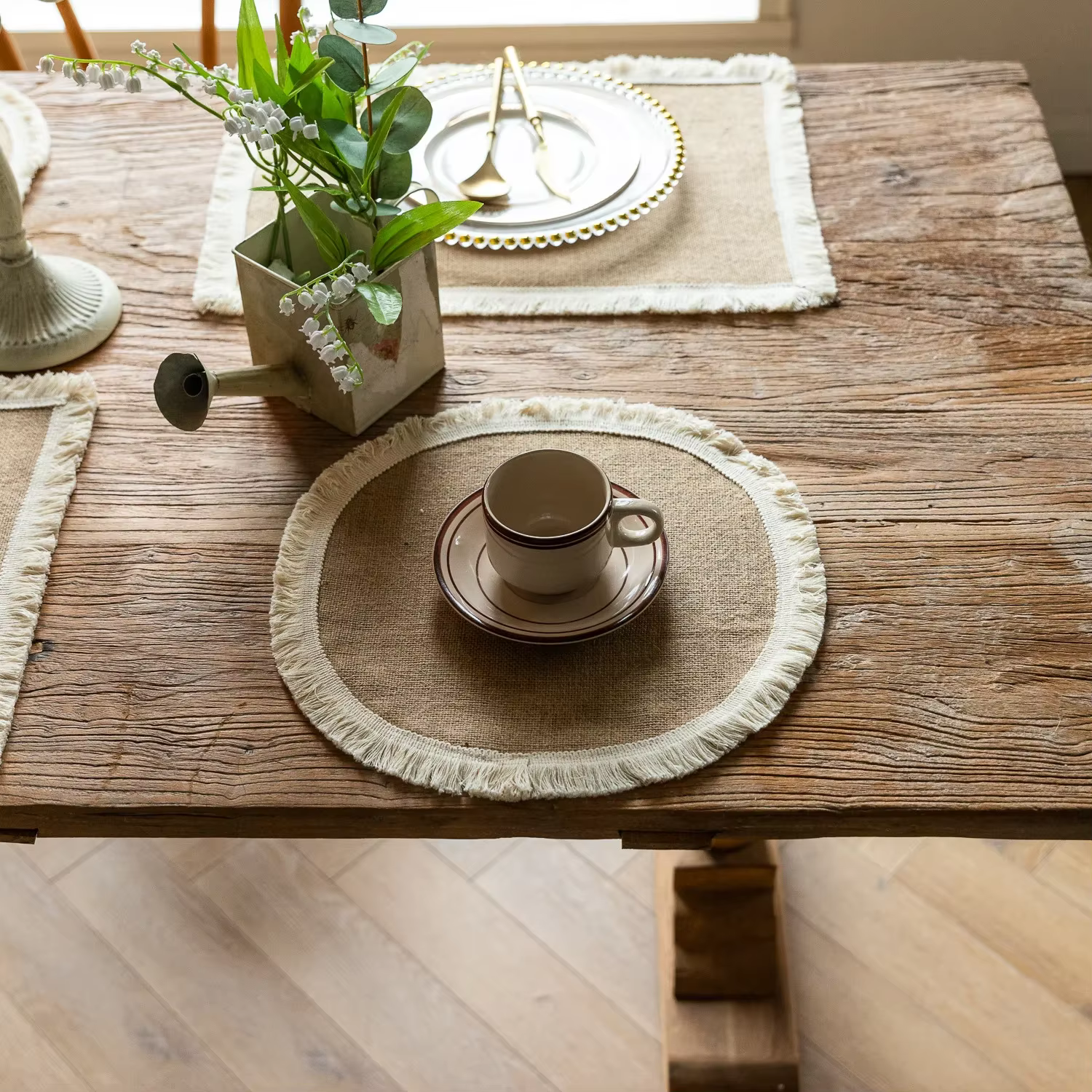 Sets de Table Tressés en Jute