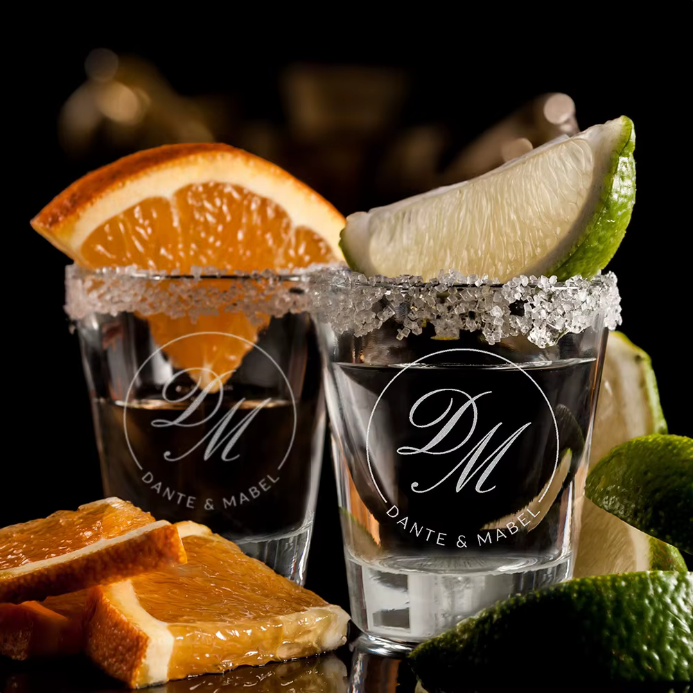Verres à Shot personnalisés pour fête de mariage