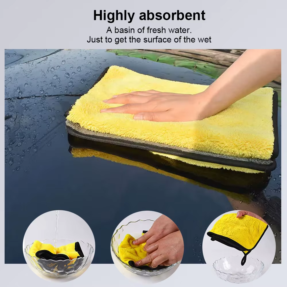 Serviette en Microcarence pour Lavage de Voiture, Accessoire de 30x30/60cm