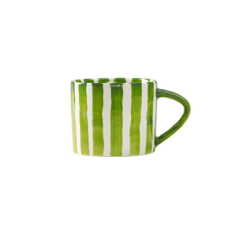 Tasse à café en céramique à rayures européennes