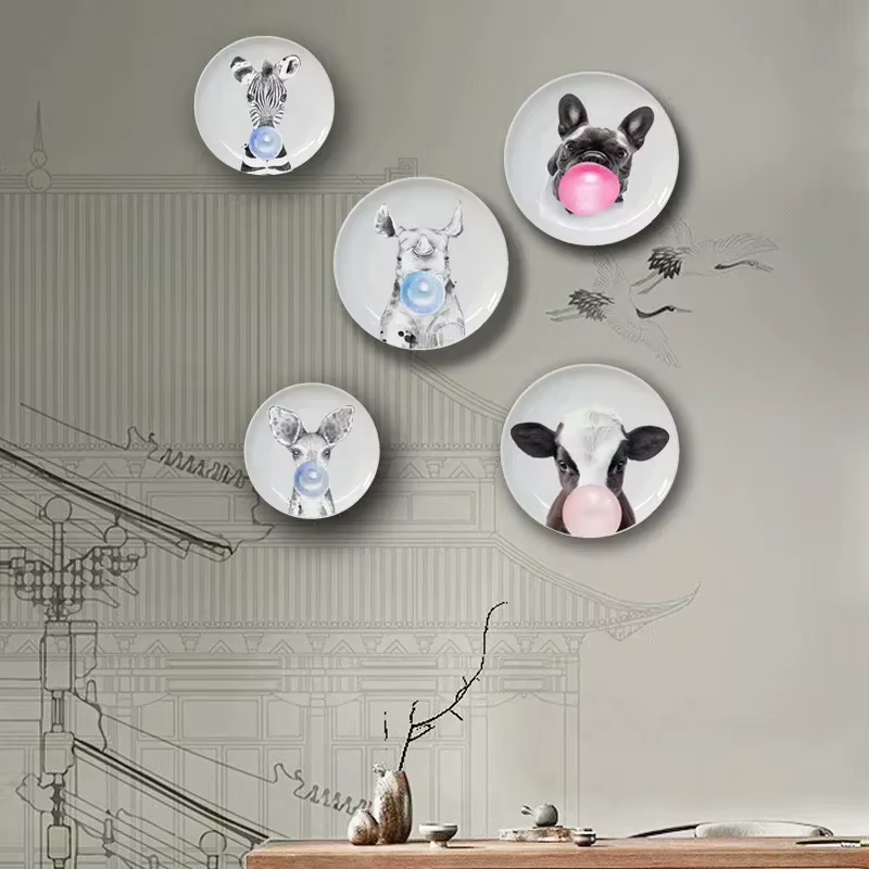 Assiette en céramique personnalisée avec support