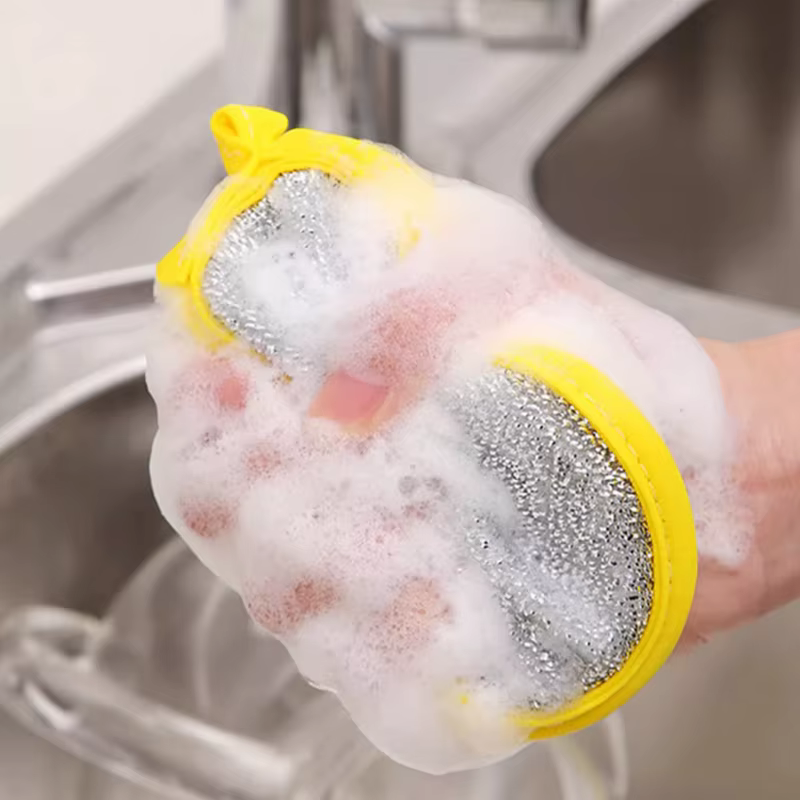 Éponge à vaisselle réutilisable et lavable