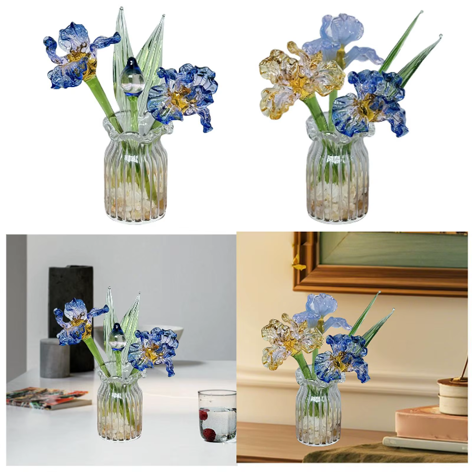 Vase en verre, décoration élégante
