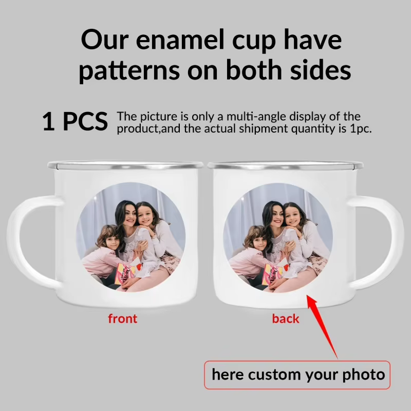 Mug en émail personnalisé avec photo/logo - Mini mug
