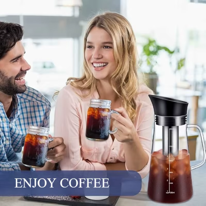 Cafetière à froid en verre de 1