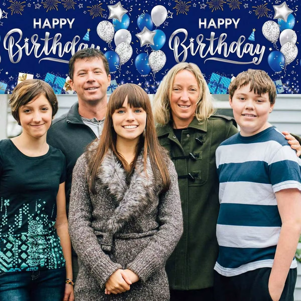 Nappe d'anniversaire bleu marine