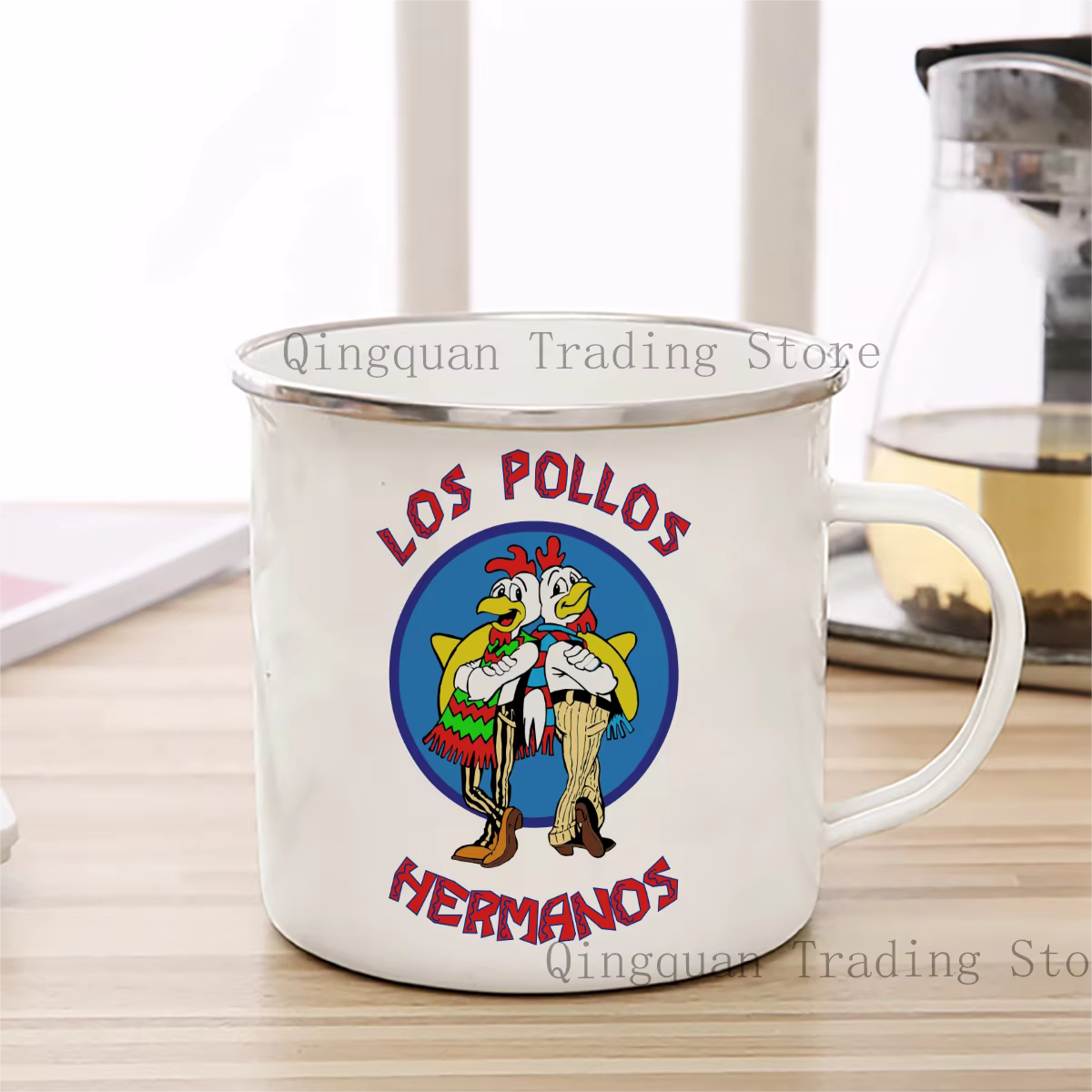 Los pollos hermanos tasse émaillée