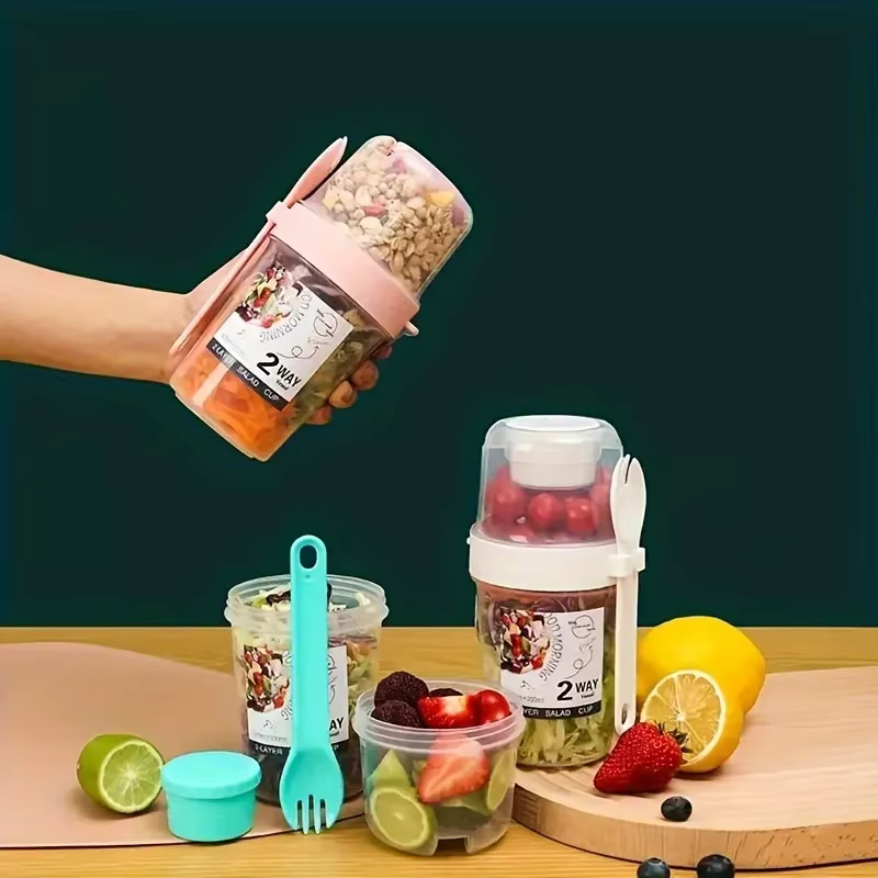 Petit déjeuner en déplacement tasses tasse à salade pour aller prendre