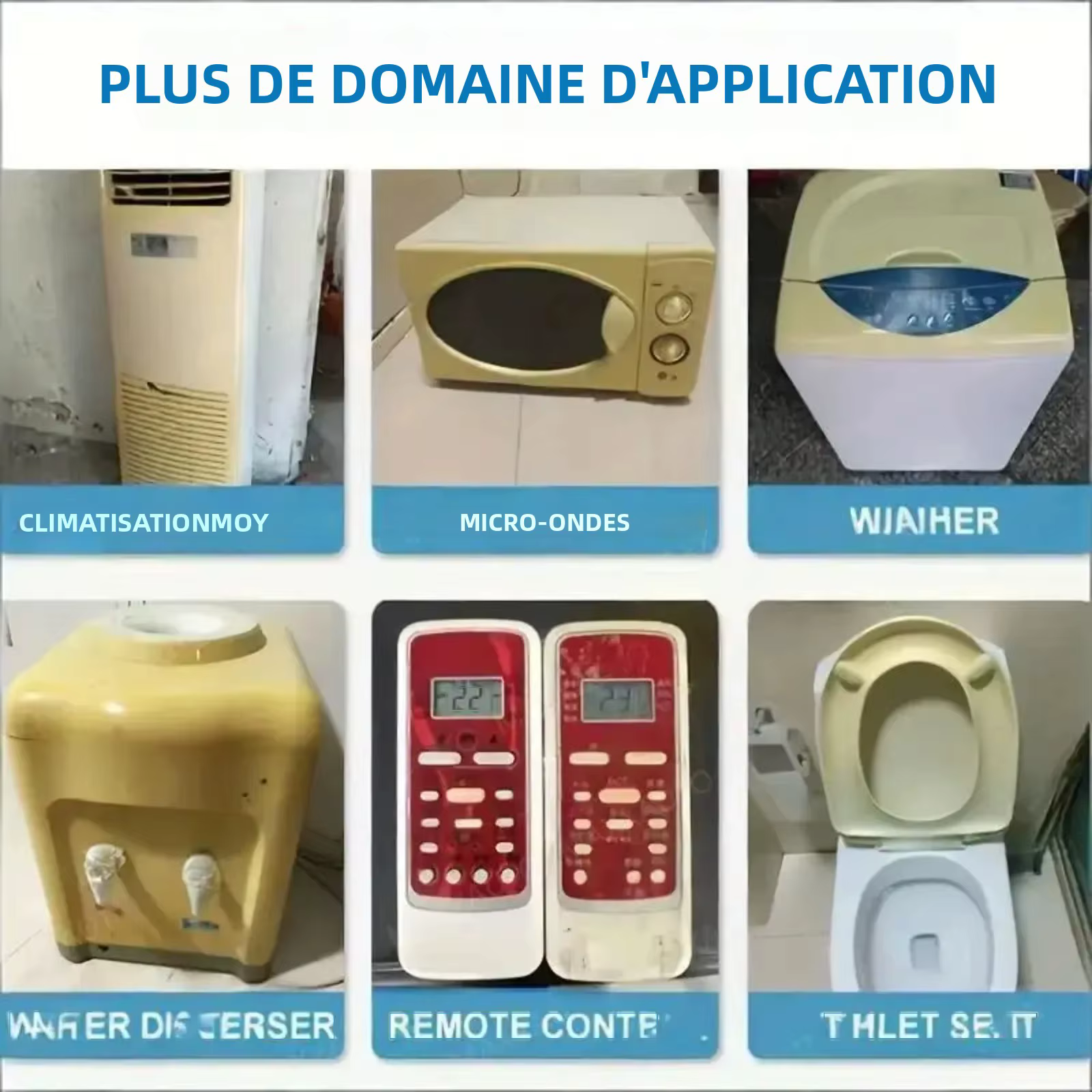 Agent de rénovation pour plastiques ménagers : Élimination du jaunissement, réparation des rayures, polissage brillant pour appareils électroménagers et entretien quotidien de la salle de bain