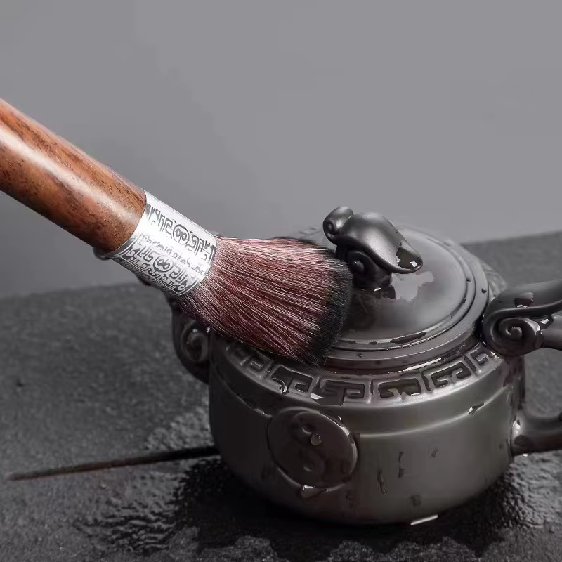 Brosse de lavage de poudre de café noir expresso en bois