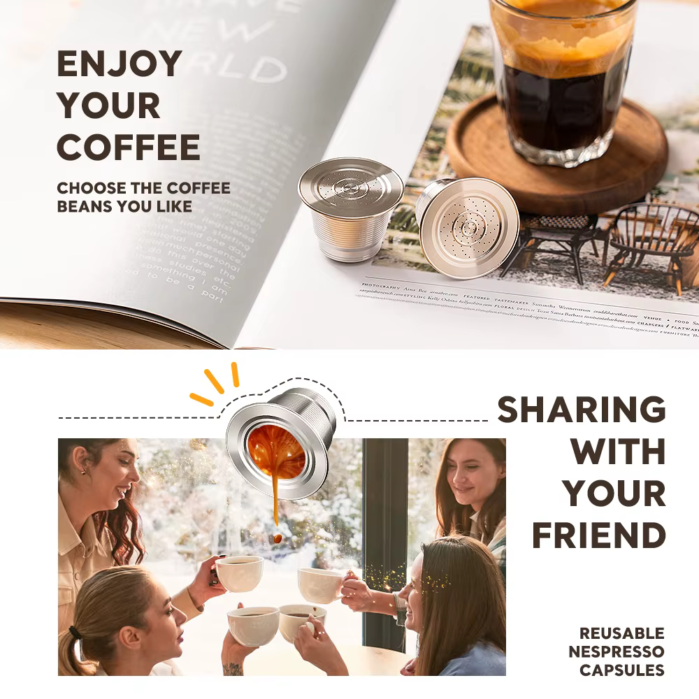 ICafilas – Capsule de café rechargeable pour machine à café Nespresso