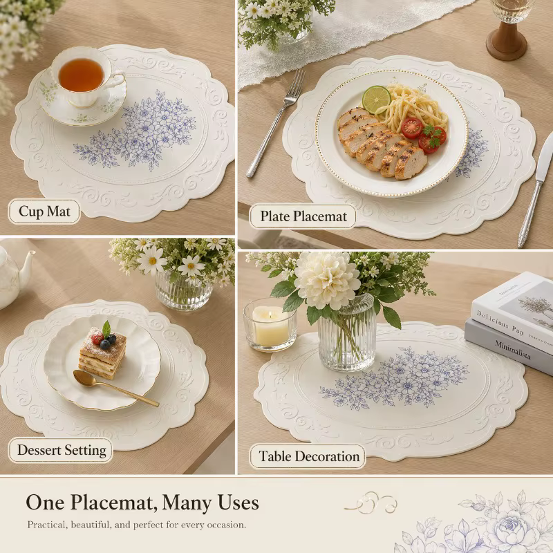 Set de table en silicone sculpté
