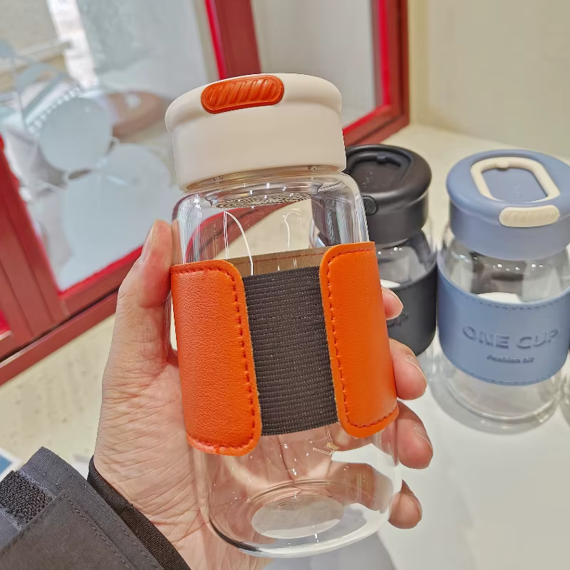 Tasse d'eau en verre Borosilicate de 550ml
