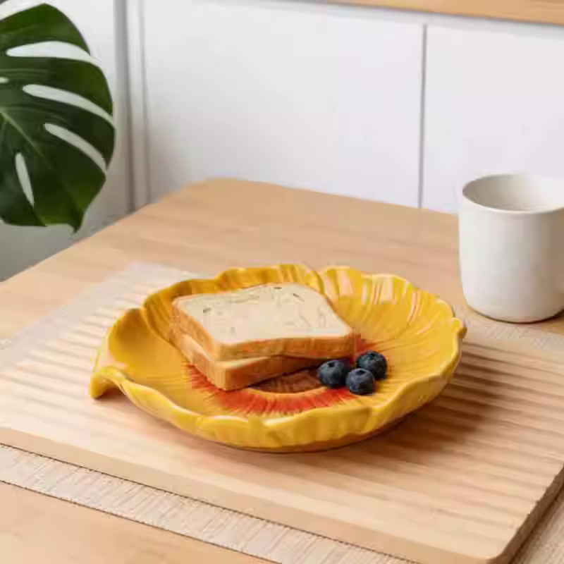Assiette en céramique Tournesol