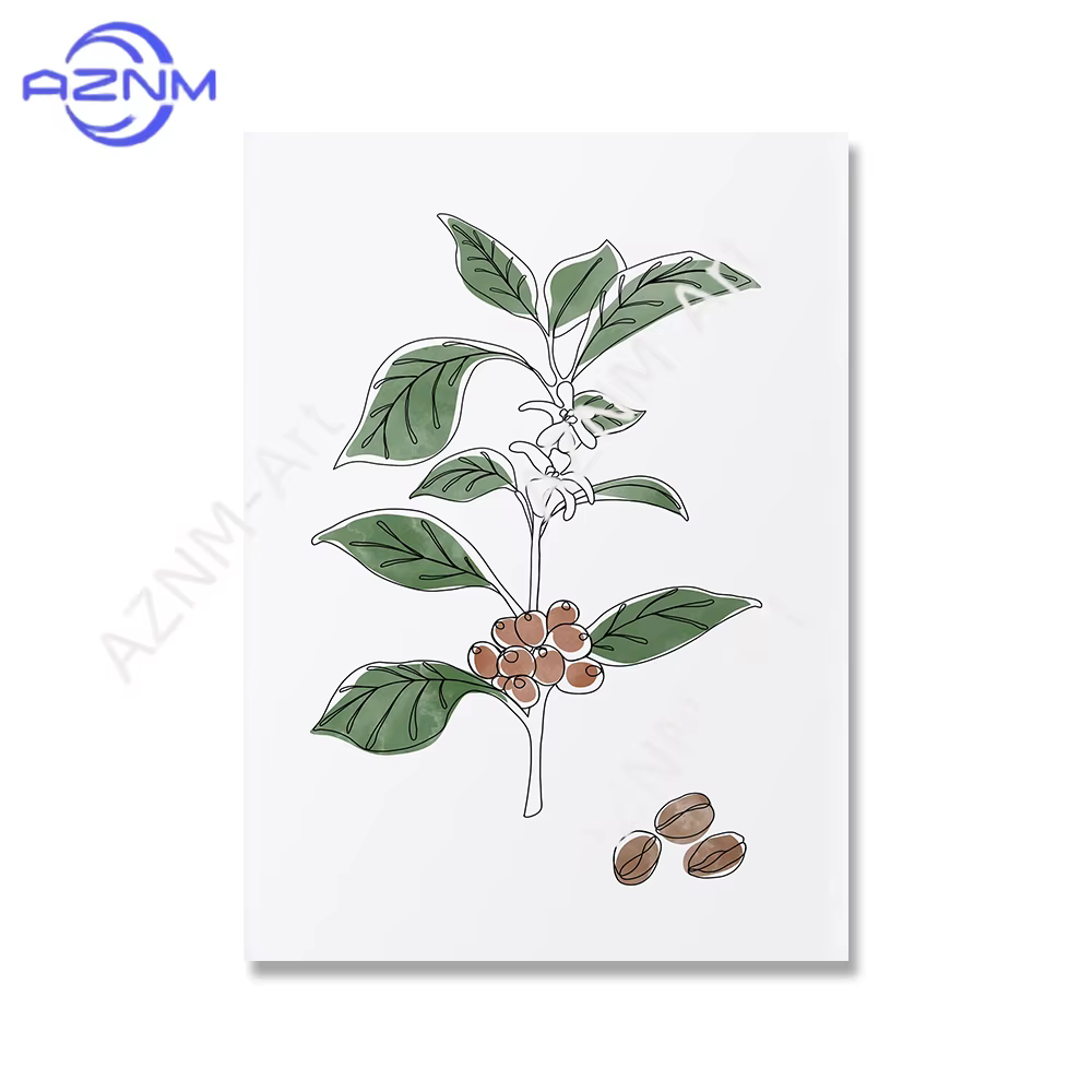 Lot de 1/6 tableaux/posters minimalistes sur le thème du café