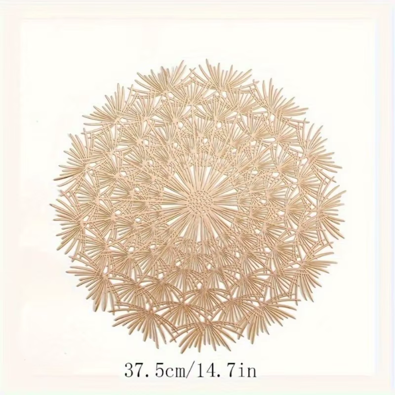 Napperon rond en plastique de couleur unie