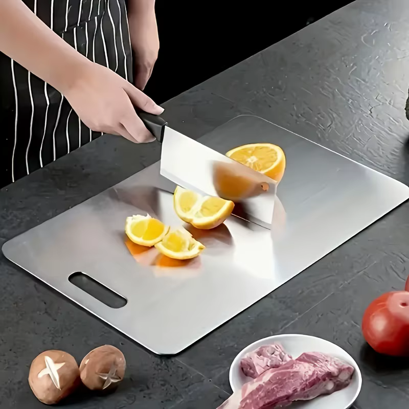 Ensemble de planches à découper en acier inoxydable