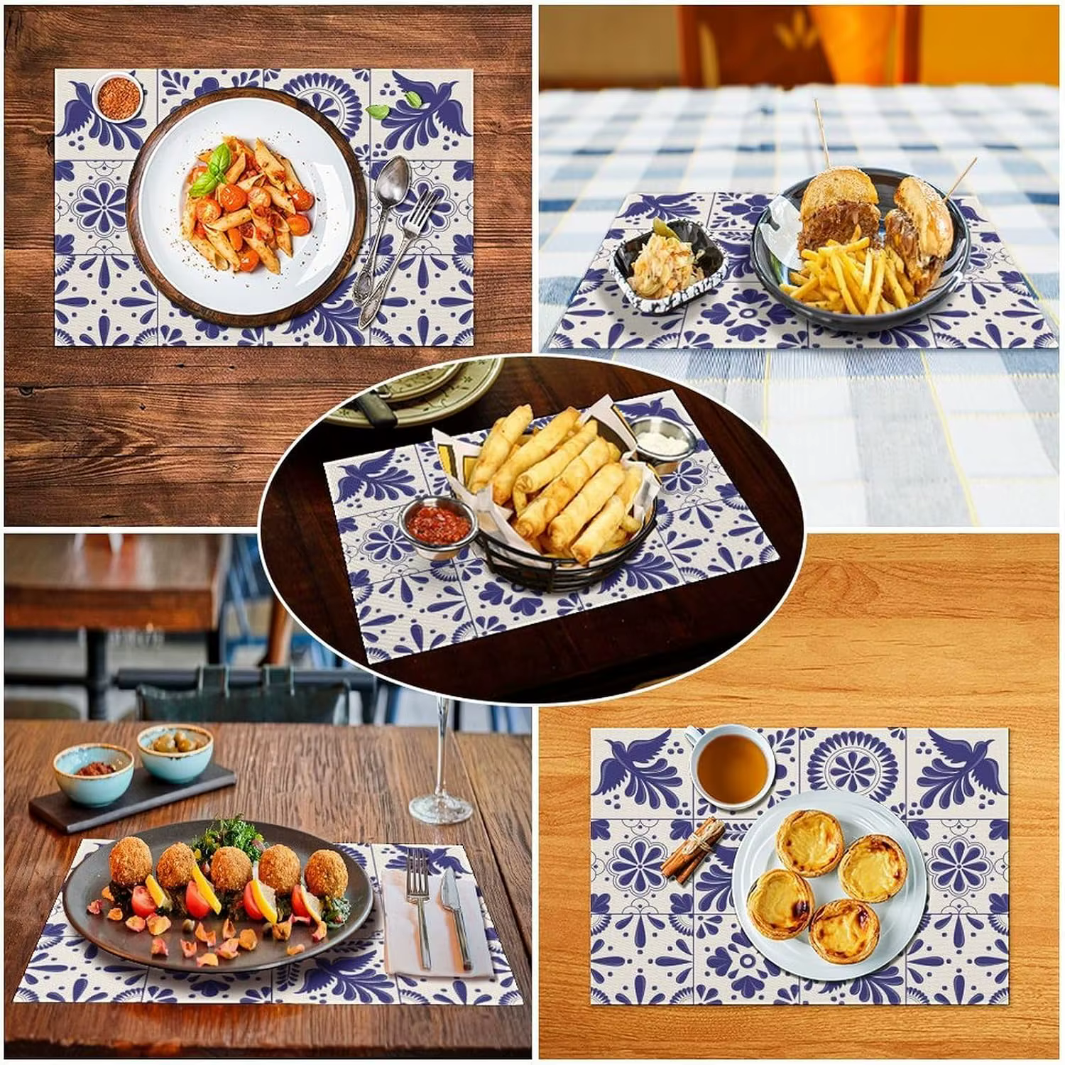 Set de table en céramique à motifs