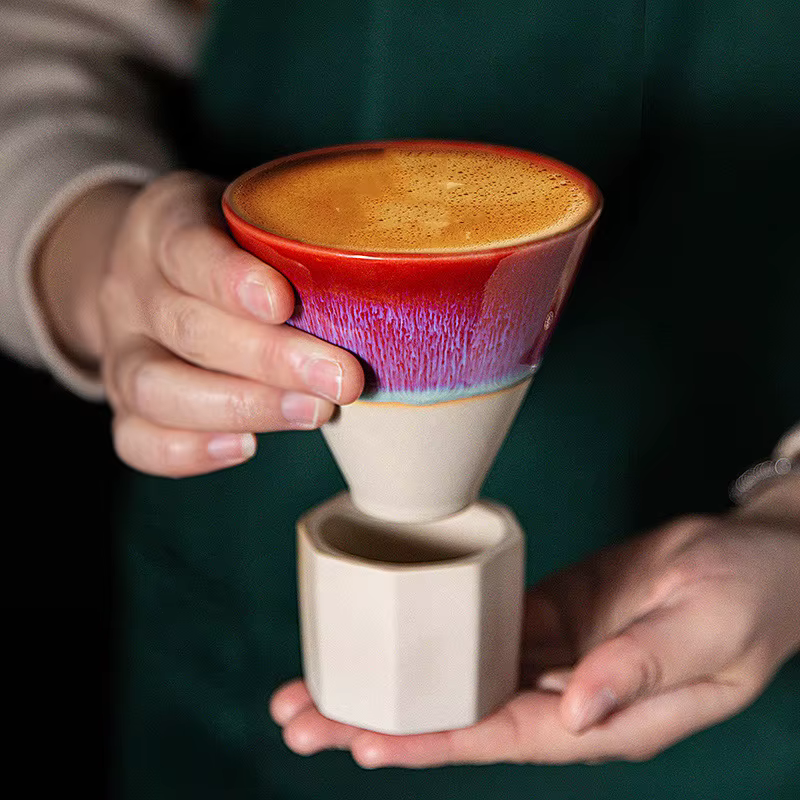 Tasse à café en poterie grossière rétro créative