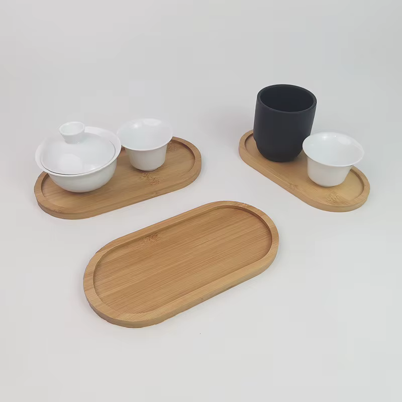 Vaisselle assiette à Dessert ronde en bois massif plateau