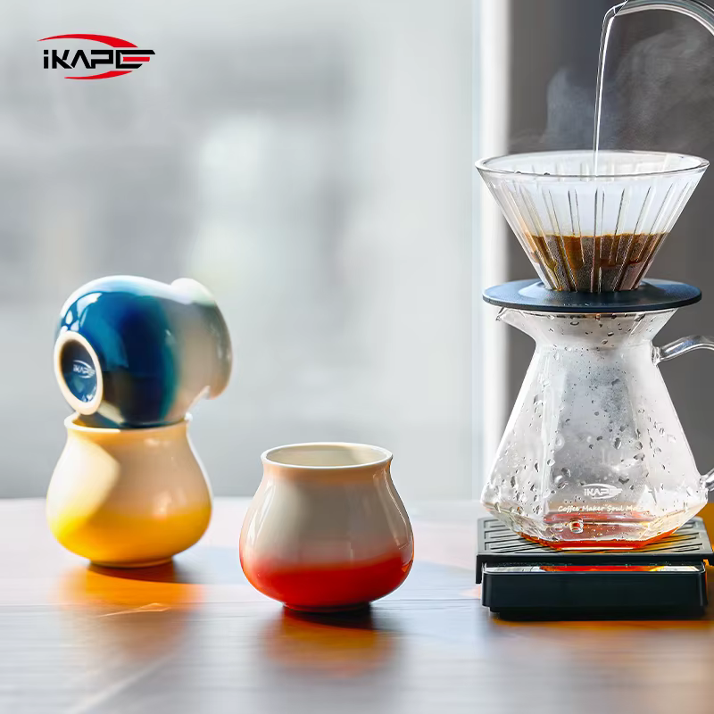 IKAPE Tasse à café en céramique unisexe 180 ml avec poignée parfaite pour le latte