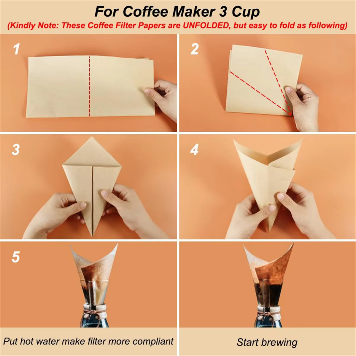 N-ABUB 100 pièces verser sur filtre à café