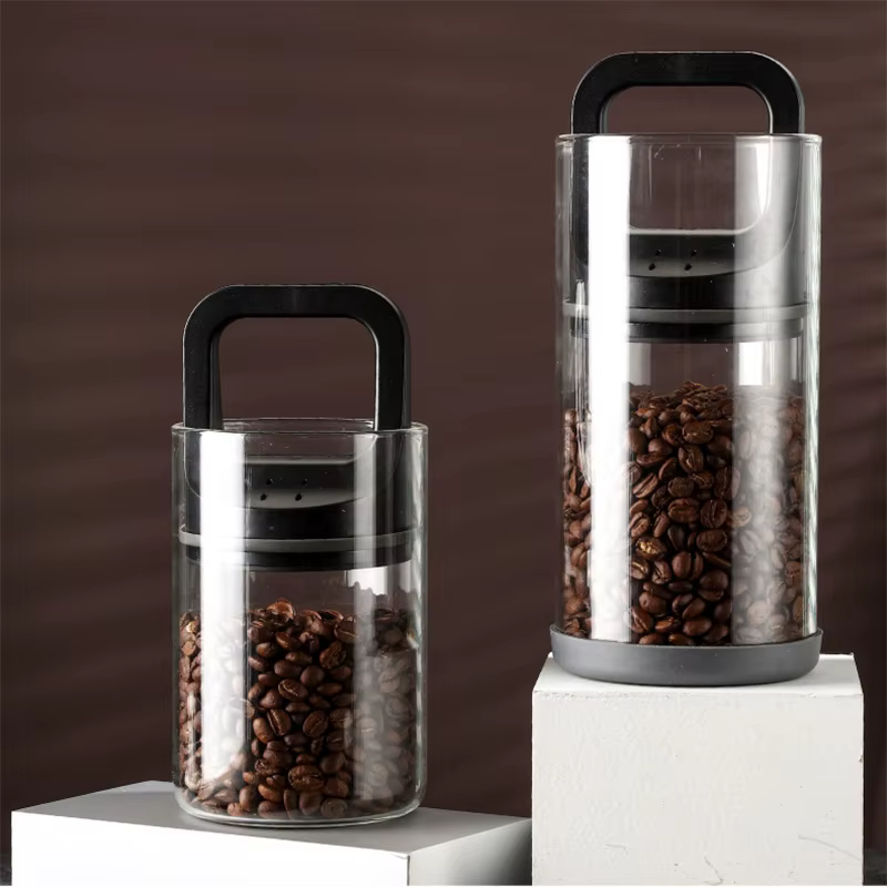Réservoirs scellés sous vide pour grains de café