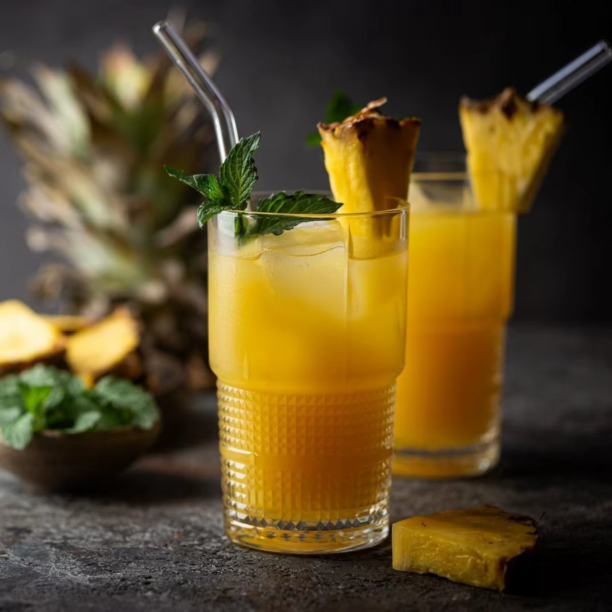 6 Pailles Courtes en Verre Coudé