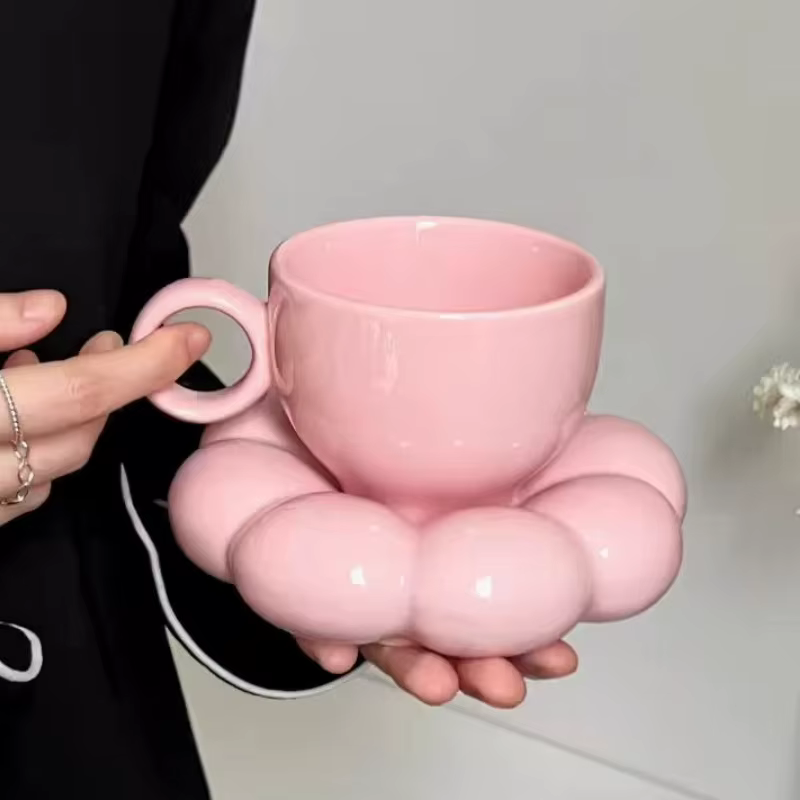 Ensemble d'assiettes de tasse à café en céramique