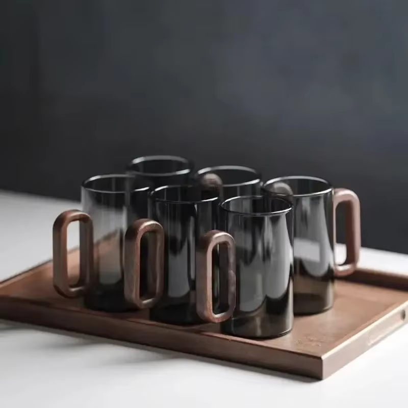 Tasse monocouche en bois de verre