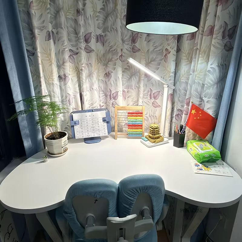 Bureaux et postes de travail incurvés modernes et minimalistes pour la maison, table d'étude pour étudiants, bureau d'ordinateur ergonomique pour le mobilier de bureau