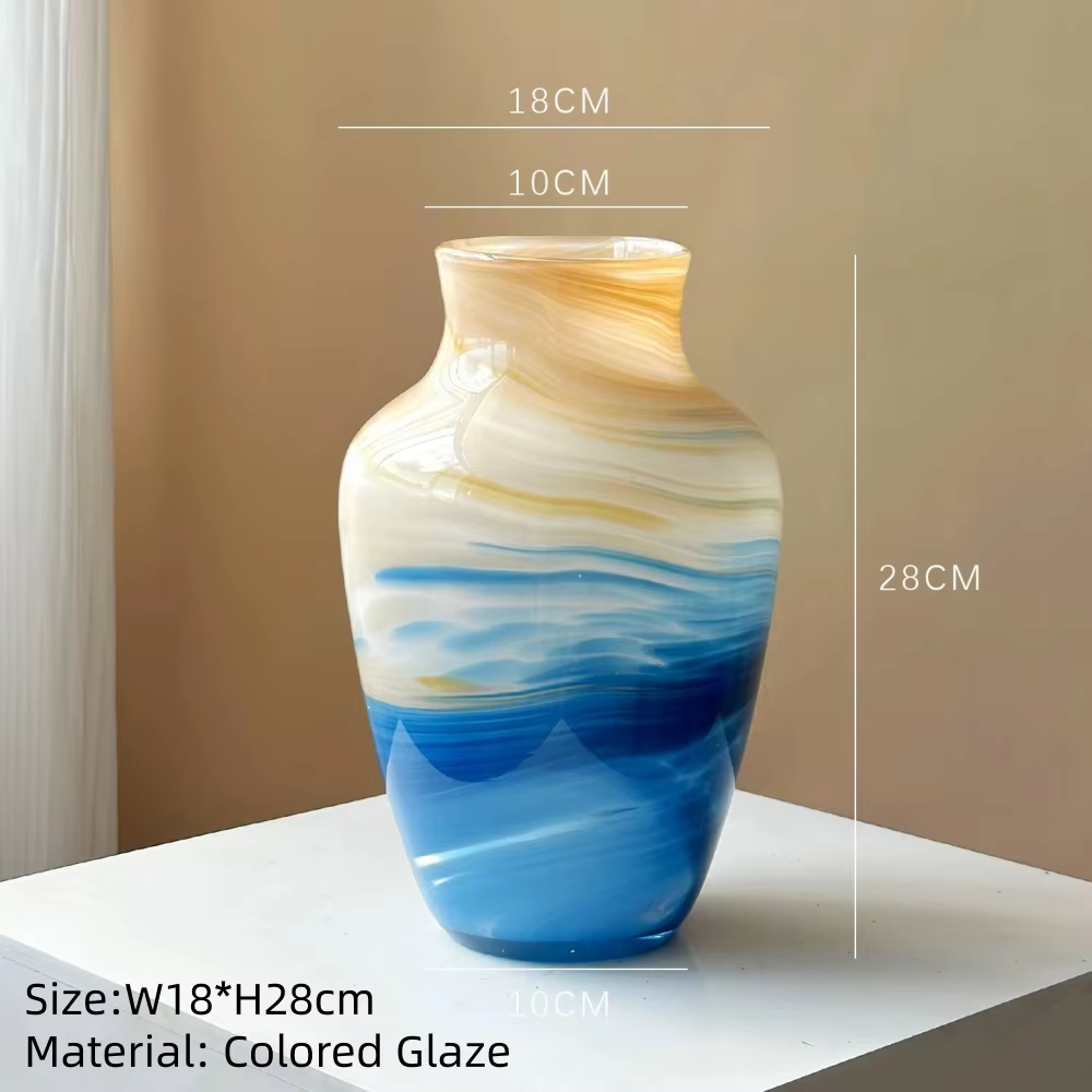 Vase en verre, ornement luxueux et élégant, arrangement floral pour salon, décoration rétro pour la maison, dispositif de culture aquatique artistique