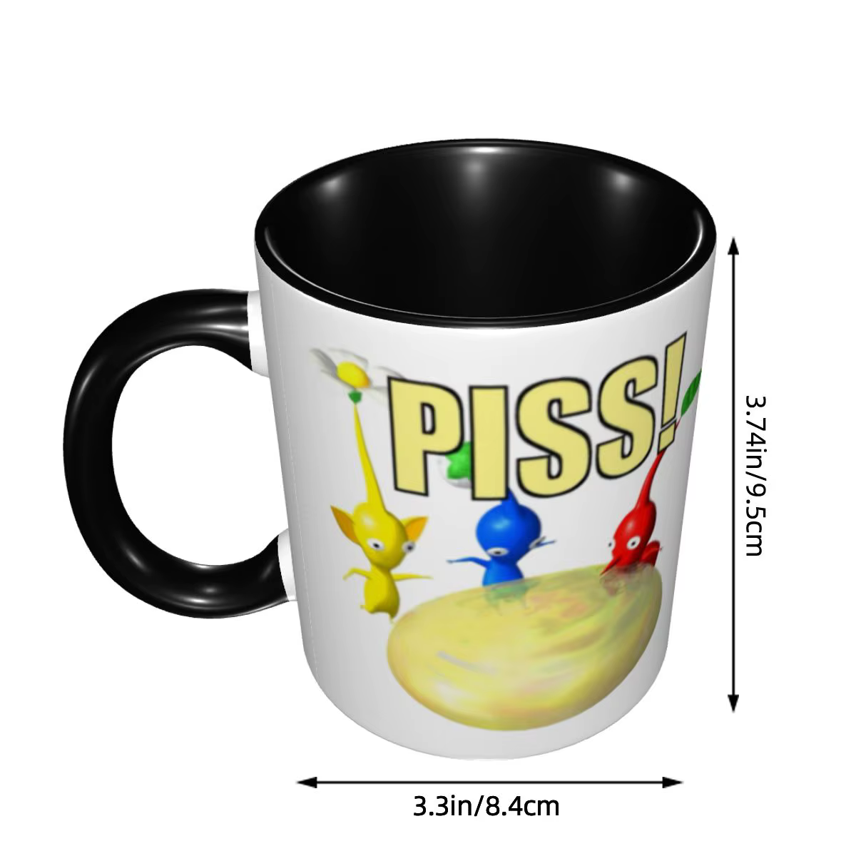 Jeux de dessins animés personnalisés Pikmin Piss tasse bricolage en céramique thé lait