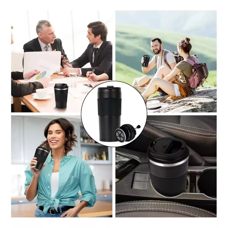 Cafetière Portable presse française tasse isolée avec Double paroi isolé café sous vide thé Thermos