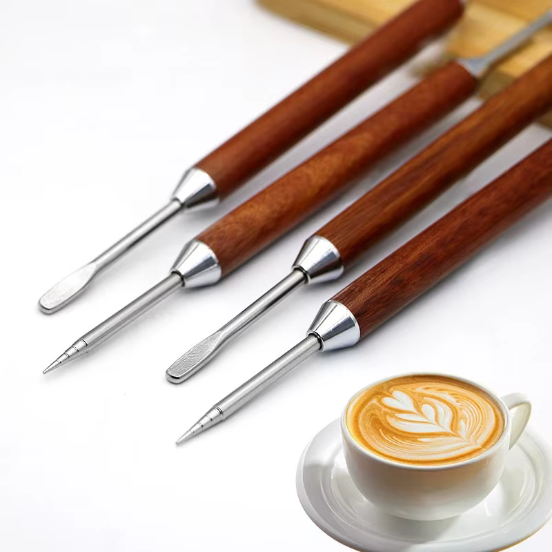 2025 nouveau café Latte Art stylo acier inoxydable épices Cappuccino tirer aiguille