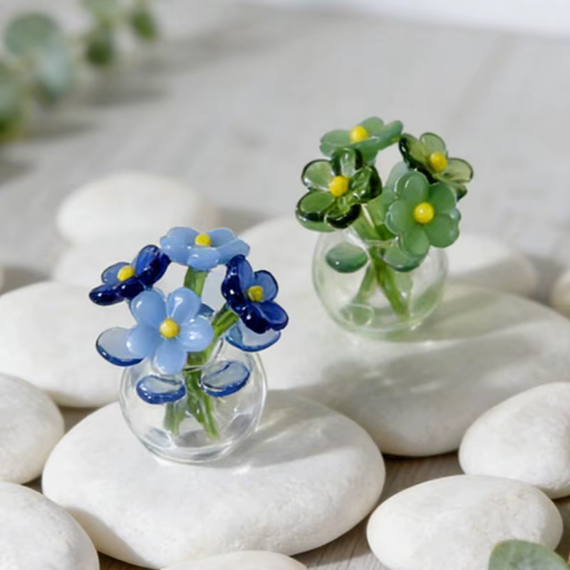Centre de table en verre moderne