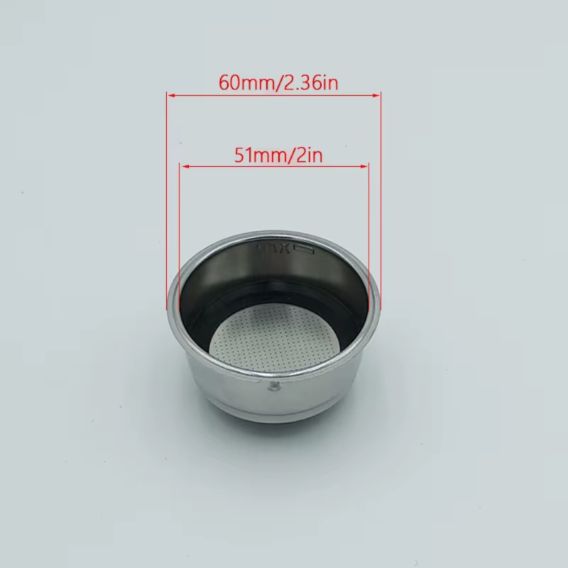 Filtre à café professionnel 51mm avec mailles en acier inoxydable
