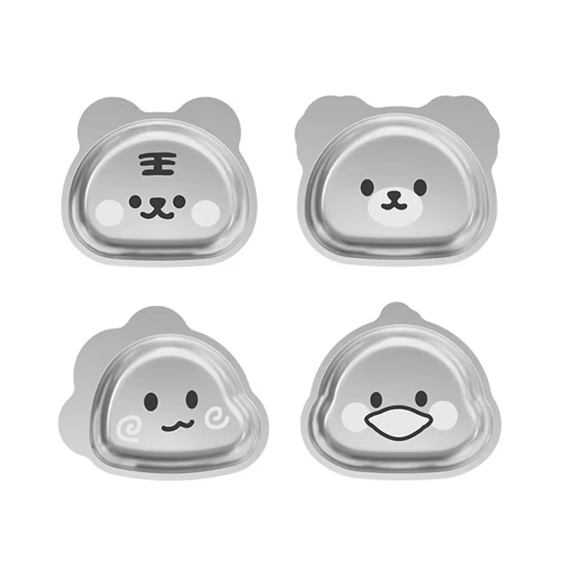 Assiette de table pour enfants en acier inoxydable 304