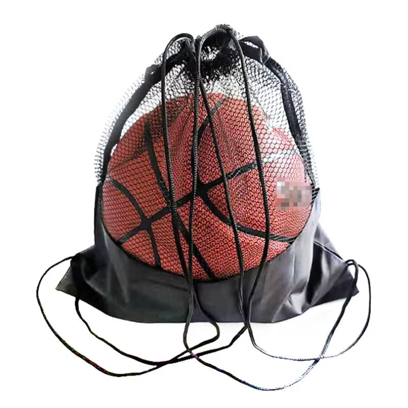 Sac à dos de rangement de sport-sac de balle en maille Portable pour basket-ball/football, sac de transport robuste avec panneaux d'aération et bandoulière