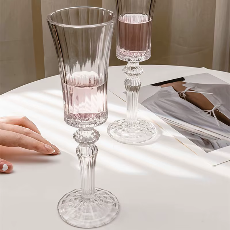 Verre à Champagne rayé rétro français