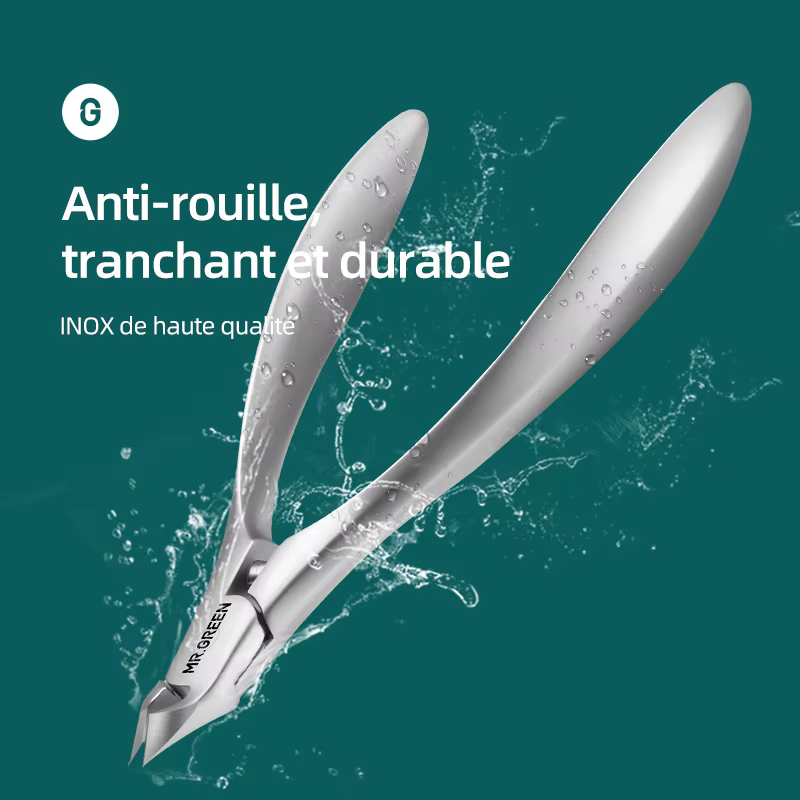 MR.GREEN Pinces à cuticules pour le soin des ongles Outils professionnels pour ongles en acier inoxydable