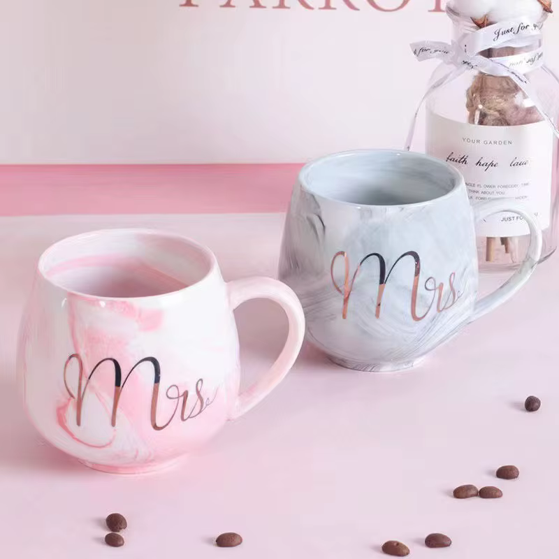 Tasse créative en céramique et marbre