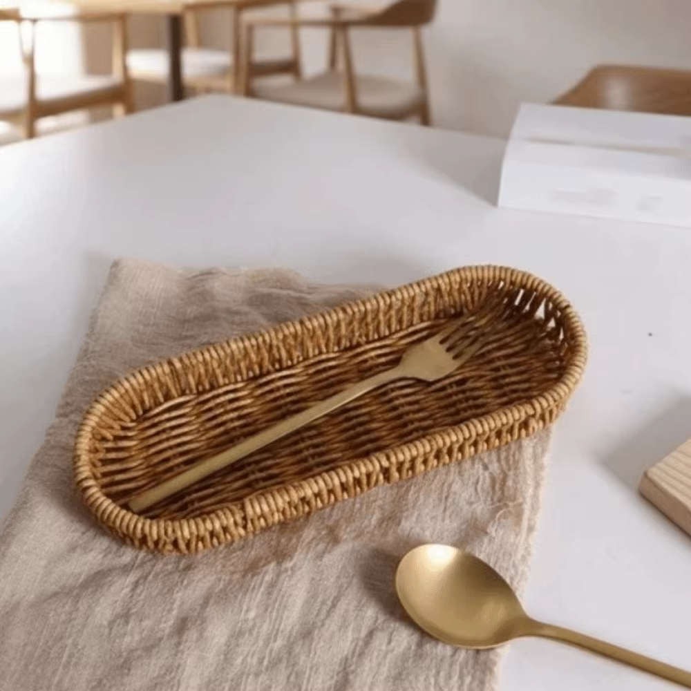 Panier de rangement ovale pour vaisselle