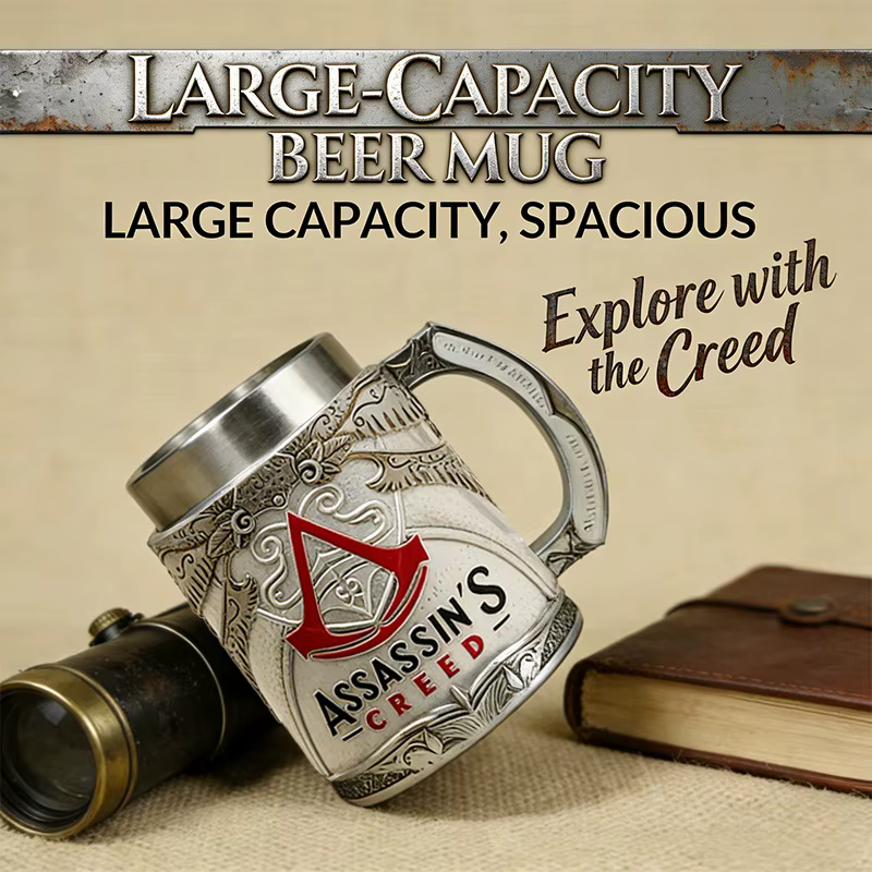 Chope à bière grande capacité Assassin's Creed