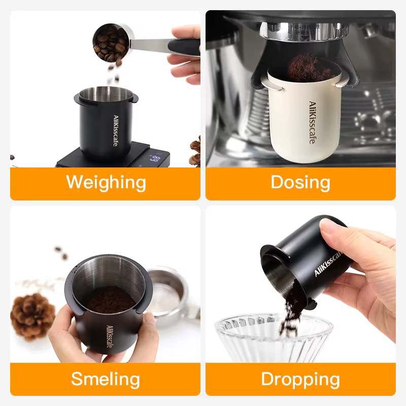 Accessoires à café en acier inoxydable 58 mm pour barista