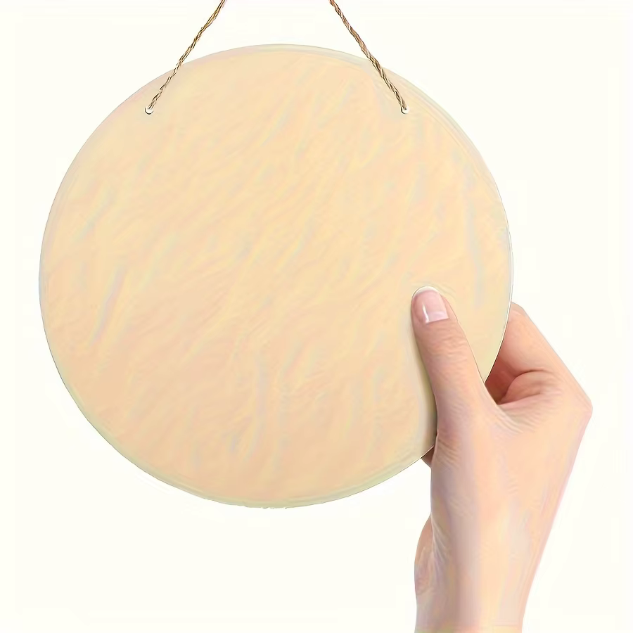 Assiette ronde en bois 2D de 8 pouces