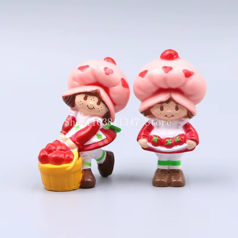Figurines mignonnes de l'anime Strawberry Girl, 6 pièces, figurine d'action Strawberry Girl, modèle en PVC, jouet décoratif, cadeau de Noël, cadeau d'anniversaire