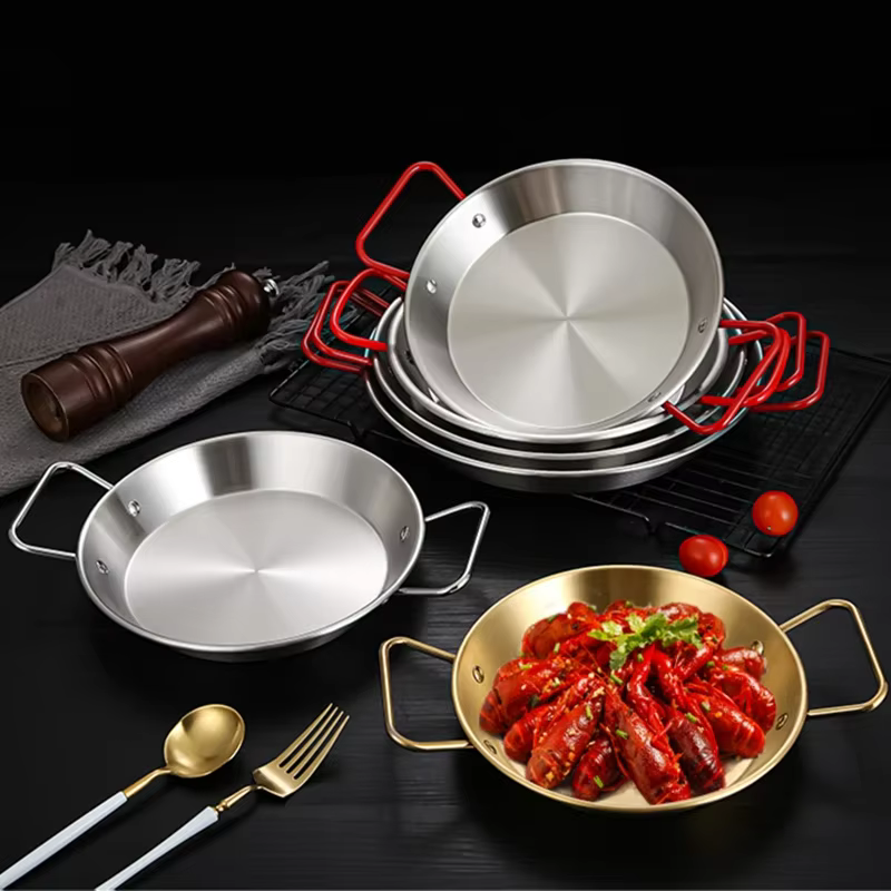 Poêle Paella espagnole de 20-30cm avec poignée